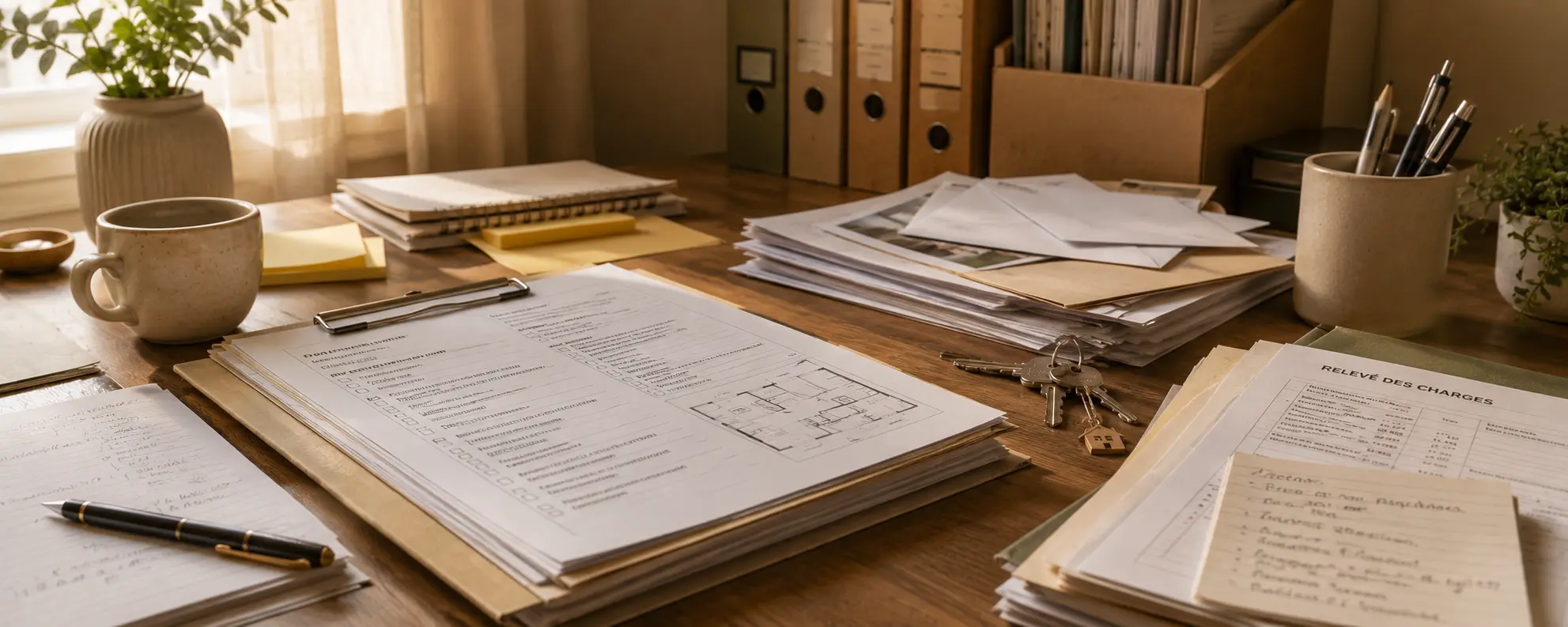 Dossier de litige locatif structuré avec bail, courriers et pièces classées